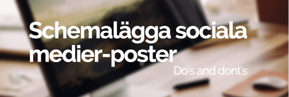 schemalägga sociala medier-poster