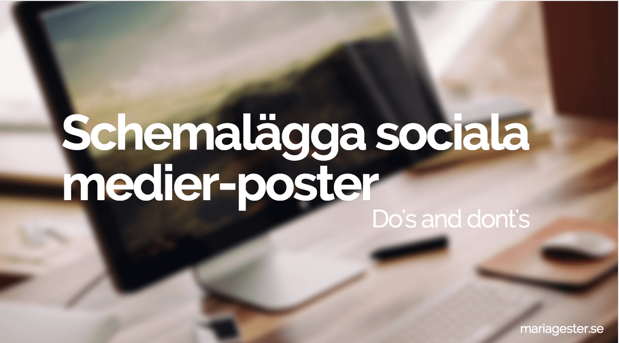 schemalägga sociala medier-poster