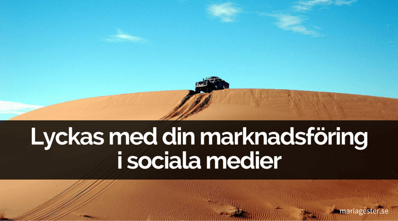 Lyckas Med Din Marknadsföring I Sociala Medier